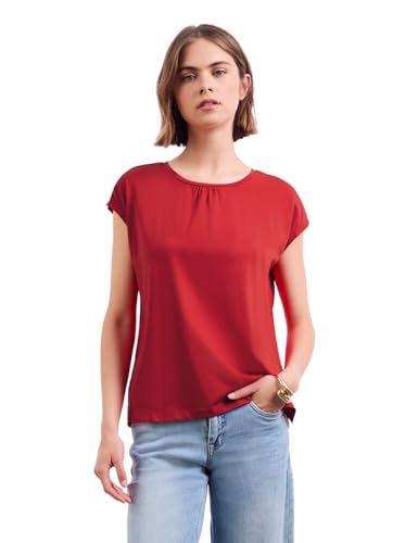 Street One Studio Damen F323592 T-Shirt, Mandarin red, 40 Street One Studio Damen F323592 T-Shirt, Mandarin red, 40 von Street One Studio
