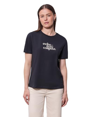 Street One Studio Damen F323595 Basic T-Shirt mit Print, Dark Void Blue, 46 von Street One Studio