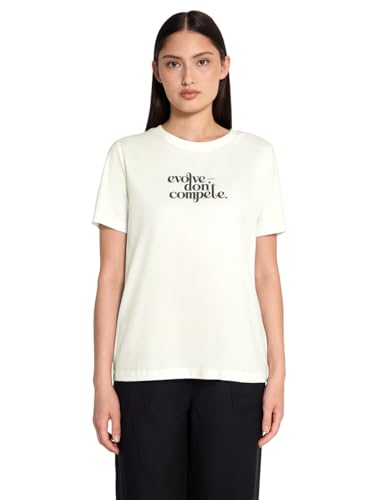 Street One Studio Damen F323595 Basic T-Shirt mit Print, Off White, 44 Street One Studio Damen F323595 Basic T-Shirt mit Print, Off White, 44 von Street One Studio