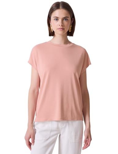 Street One Studio Damen F323596 Basic Silk-Look Shirt, Dusty Pink, 36 von Street One Studio