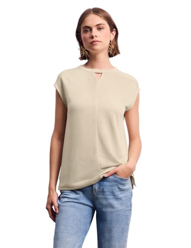 Street One Studio Damen F323600 Leinen-Look Cut-Out Shirt, Velvet Cream, 38 Street One Studio Damen F323600 Leinen-Look Cut-Out Shirt, Velvet Cream, 38 von Street One Studio