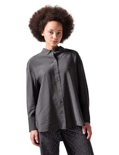 Street One Studio Damen F345263 Bluse Im Relaxed Fit, Lead Grey, 46 EU von Street One Studio