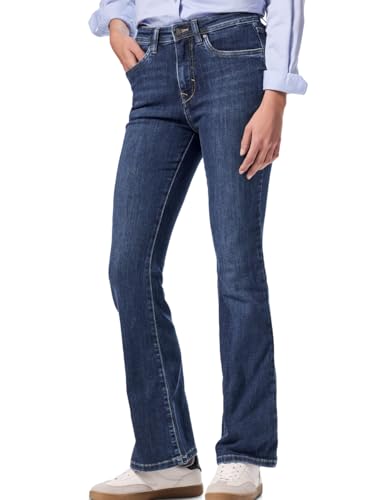 Street One Studio Damen F378441 Skinny Flared Jeans Dark Blue Washed 26 von Street One Studio
