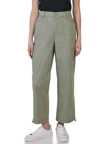 Street One Studio Damen F378704 Straight Leg Papertouch Hose, Pale Mud Green, 34W / 28L von Street One Studio