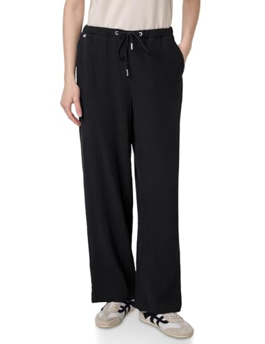 Street One Studio Damen F378706 Musselin Wide Leg Hose, Schwarz, 36W / 30L Street One Studio Damen F378706 Musselin Wide Leg Hose, Schwarz, 36W / 30L von Street One Studio