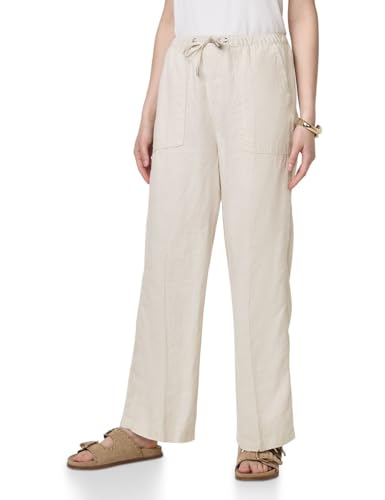 Street One Studio Damen F378731 Straight Leg Leinenhose, Moonstone Sand, 38W / 30L von Street One Studio