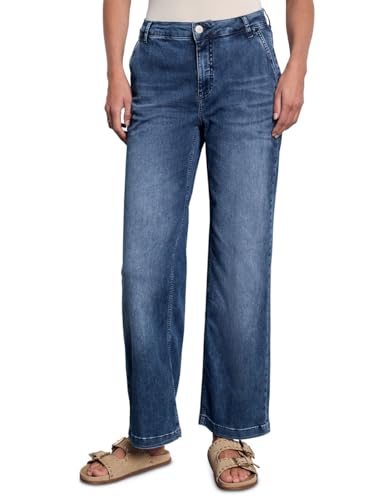 Street One Studio Damen F379078 Wide Leg Jeans, Dark Blue Wash, 26W / 30L von Street One Studio