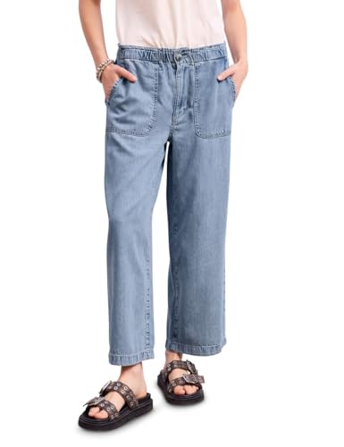 Street One Studio Damen F379255 Paperbag Wide Leg Jeans, Light Blue Washed, 29W / 26L von Street One Studio