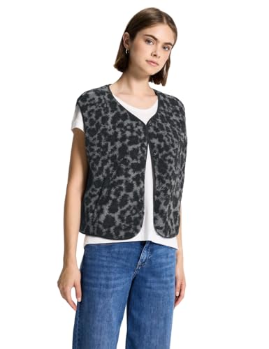 Street One Studio Damen Teddy Weste mit Leo Muster von Street One Studio