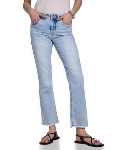 Street One Studio Damen F379079 Flared Jeans, Bleach Wash, 26W / 28L von Street One Studio