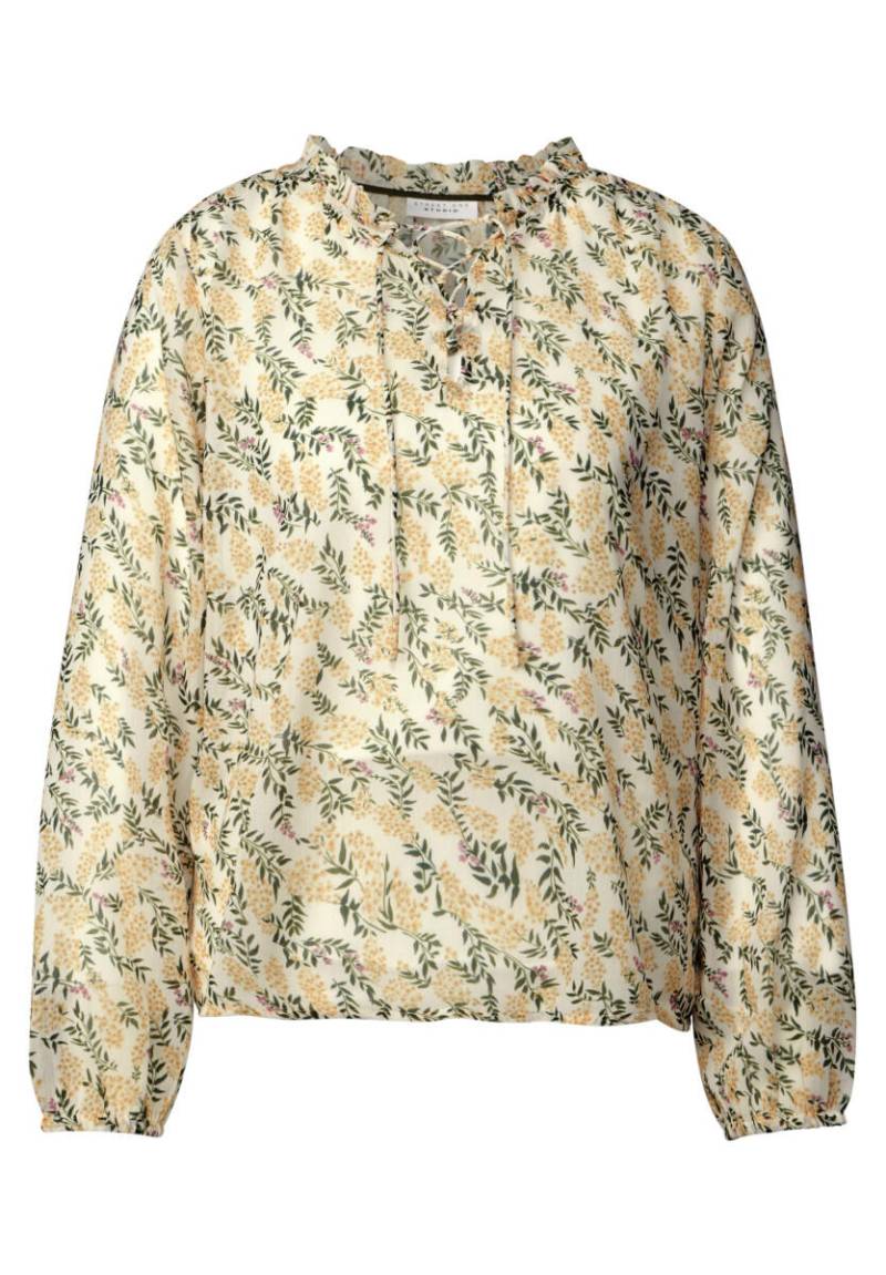 Street One Studio - Gemusterte Chiffon-Tunika gelb - Gr. - 40 von Street One Studio