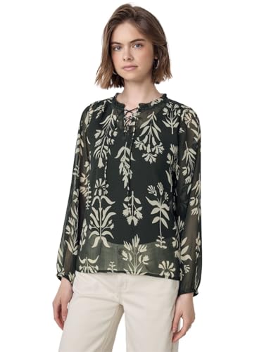 Street One Studio Damen F345670 Gemusterte Chiffon-Tunika, Desert Pine Green, 46 Street One Studio Damen F345670 Gemusterte Chiffon-Tunika, Desert Pine Green, 46 von Street One Studio