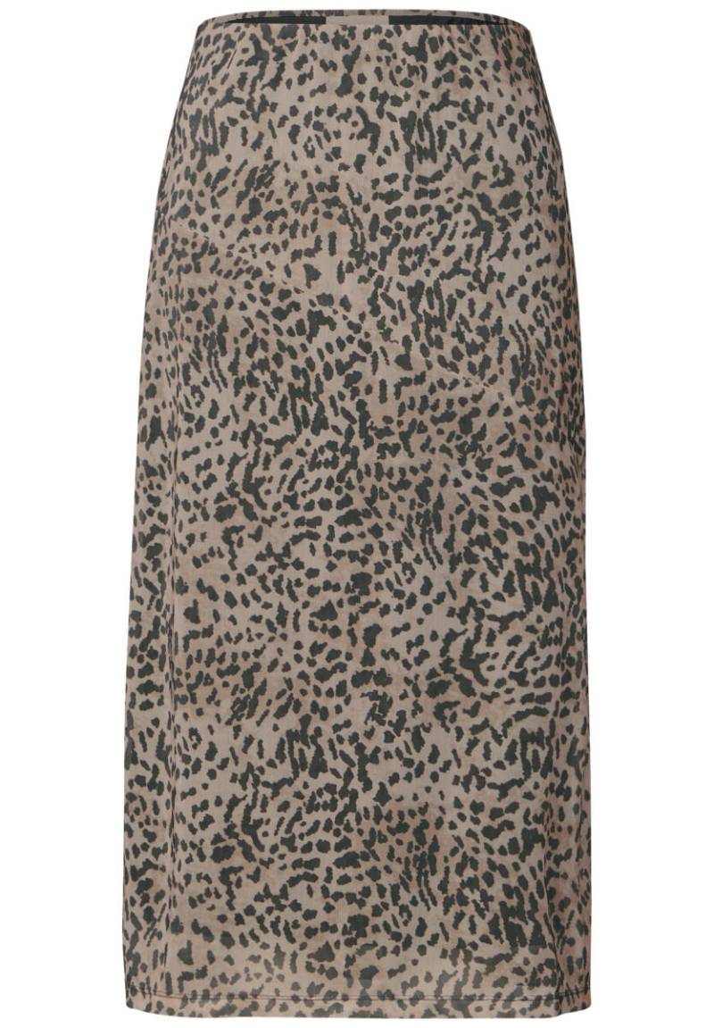 Street One Studio - Gemusterter Mesh-Rock braun - Gr. - 34 von Street One Studio