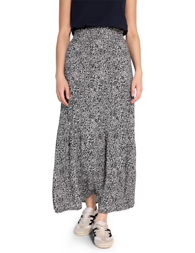 Street One Studio Damen F361766 Gemusterter Musselin-Rock, Void Blue, 42 von Street One Studio