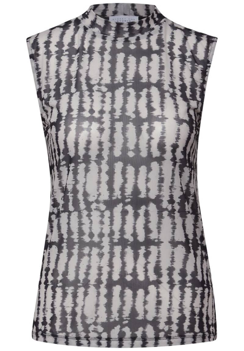 Street One Studio - Gemustertes Mesh-Top schwarz - Gr. - 36 von Street One Studio