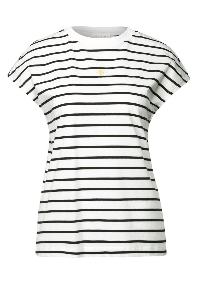 Street One Studio - Gestreiftes Shirt weiß - Gr. - 34 von Street One Studio