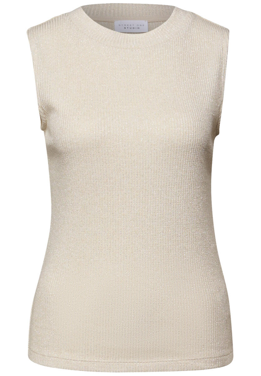 Street One Studio - Glitzerndes Strick-Look Top beige - Gr. - 40 von Street One Studio