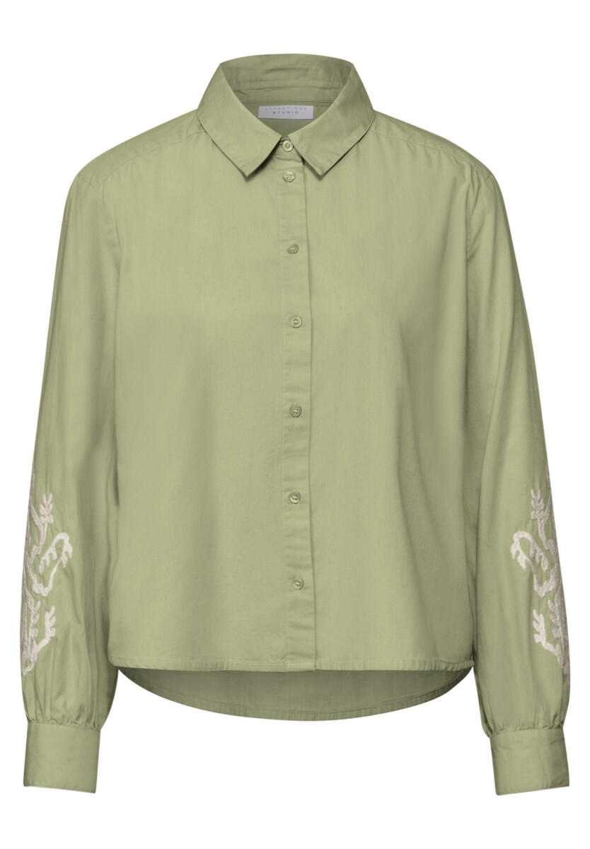 Street One Studio - Hemdbluse mit Stickerei grün - Gr. - 44 von Street One Studio