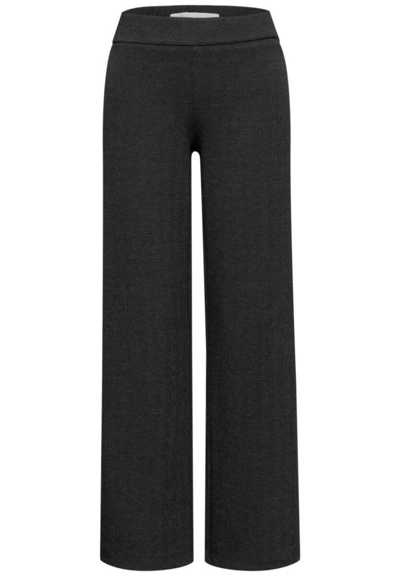 Street One Studio - Herringbone Wide Leg Hose schwarz - Gr. - 40/30 von Street One Studio
