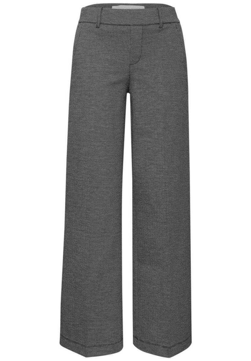Street One Studio - Hose - Wide Leg Herringbone schwarz - Gr. - 44/30 von Street One Studio