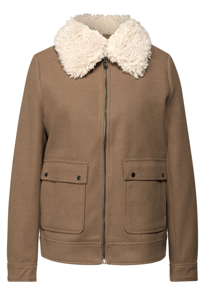 Street One Studio - Jacke in Woll-Optik braun - Gr. - 42 von Street One Studio