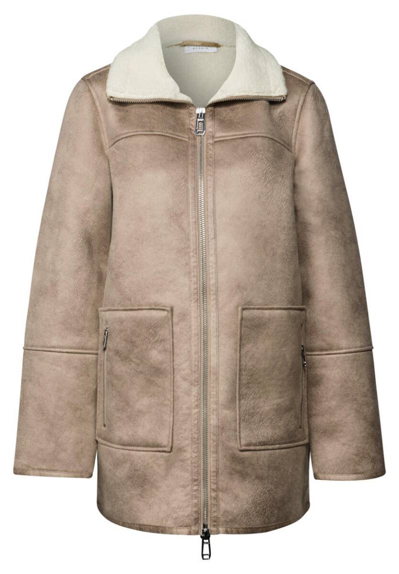Street One Studio - Jacke mit Teddy-Details beige - Gr. - 40 von Street One Studio
