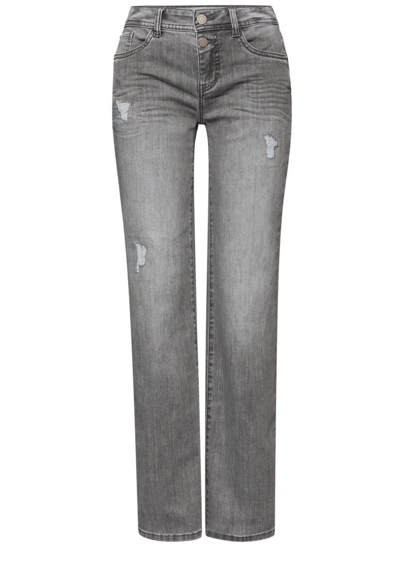 Street One Studio - Jeans mit Destroyed Details grau - Gr. - 26/28 von Street One Studio