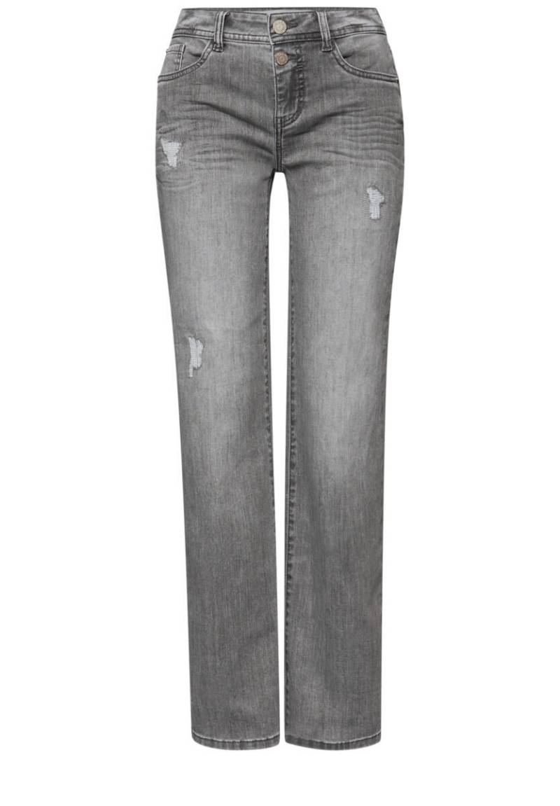 Street One Studio - Jeans mit Destroyed Details grau - Gr. - 27/28 von Street One Studio