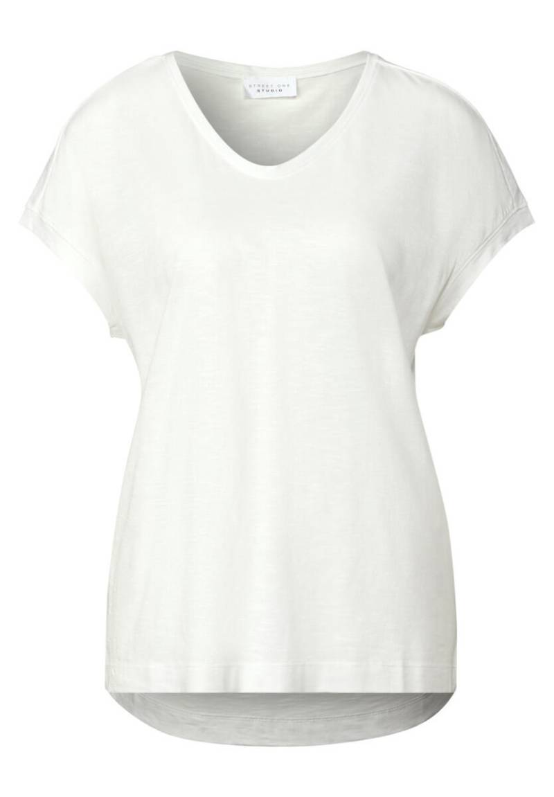 Street One Studio - Jersey V-Neck T-Shirt weiß - Gr. - 34 von Street One Studio