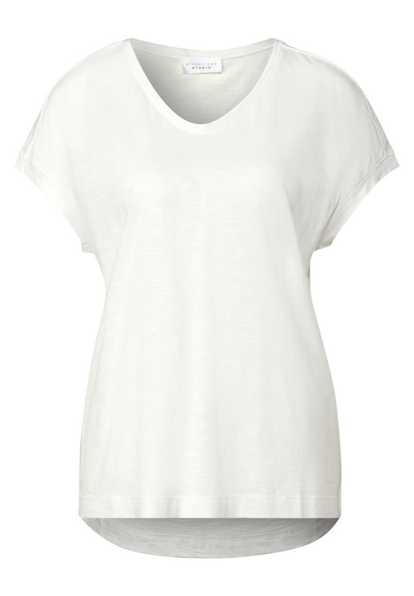 Street One Studio - Jersey V-Neck T-Shirt weiß - Gr. - 38 von Street One Studio