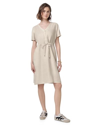 Street One Studio Damen F144336 Knielanges Leinenkleid, Moonstone Sand, 42 von Street One Studio