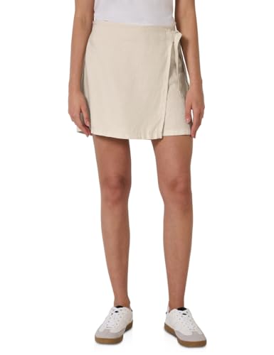 Street One Studio Damen F361659 Leinen-Skort im Wickel-Look, Moonstone Sand, 42 von Street One Studio