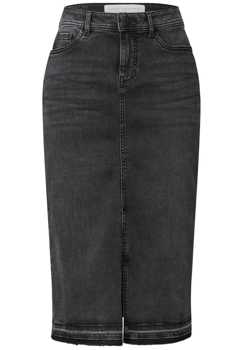 Street One Studio - Midi Jeansrock schwarz - Gr. - 34 von Street One Studio