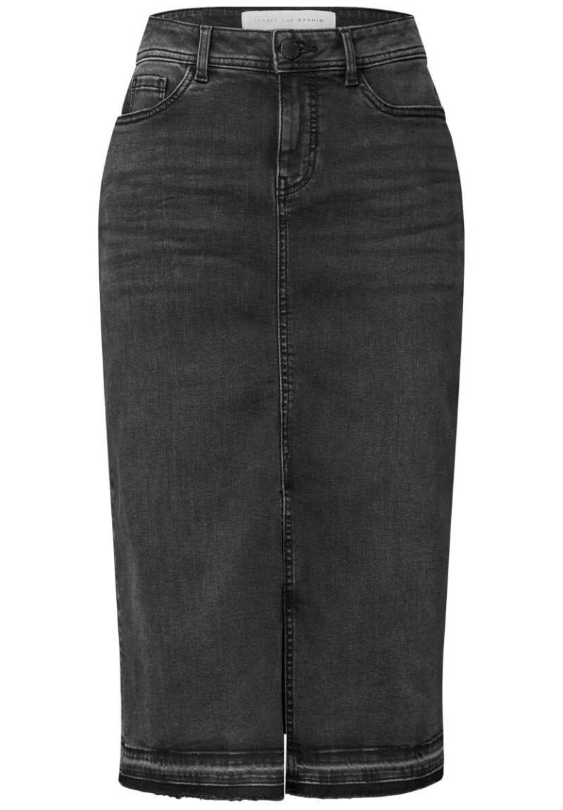 Street One Studio - Midi Jeansrock schwarz - Gr. - 34 von Street One Studio