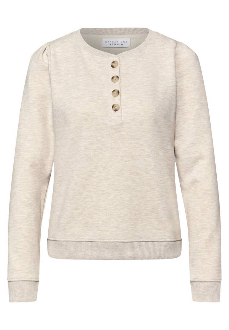 Street One Studio - Pullover mit Knopfleiste beige - Gr. - 38 von Street One Studio