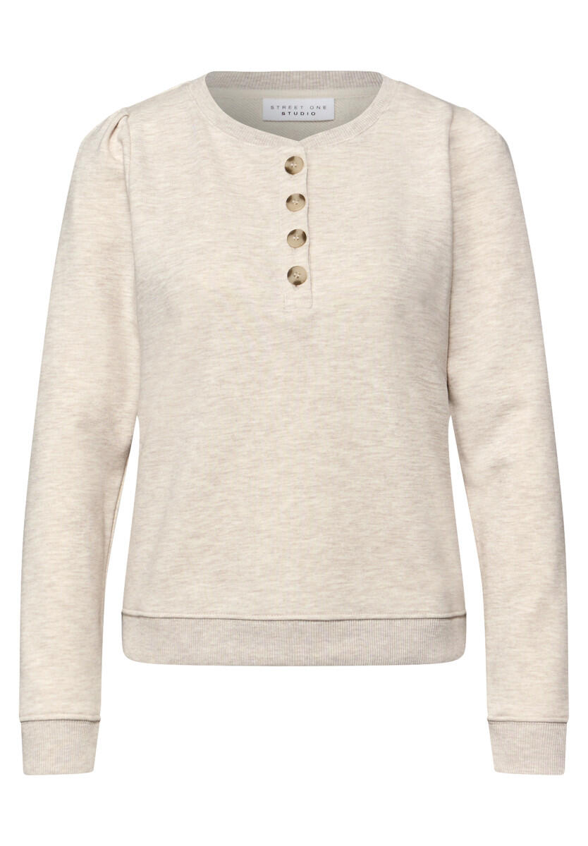 Street One Studio - Pullover mit Knopfleiste beige - Gr. - 40 von Street One Studio