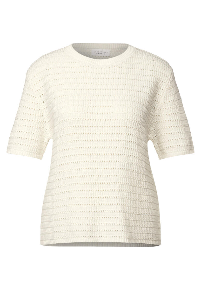 Street One Studio - Pullover mit Lochmuster weiß - Gr. - 34 von Street One Studio