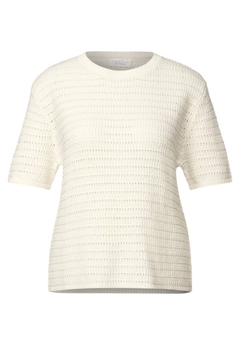 Street One Studio - Pullover mit Lochmuster weiß - Gr. - 34 von Street One Studio