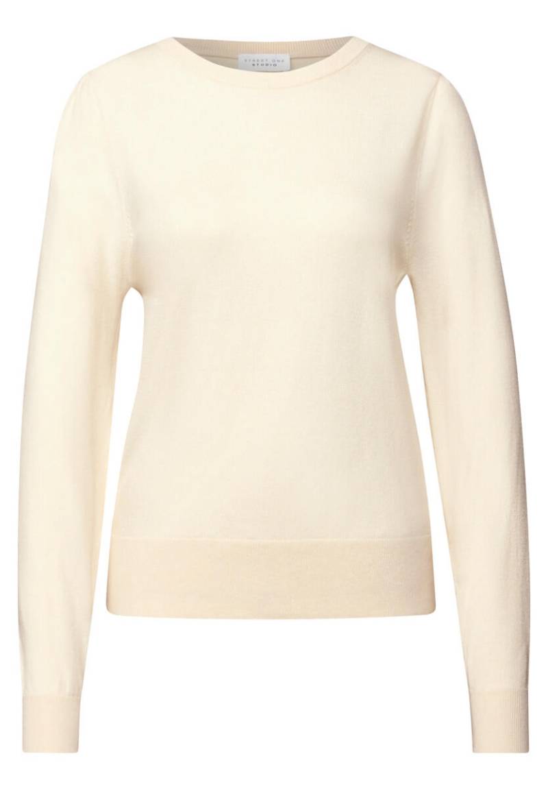 Street One Studio - Pullover mit Puff-Ärmeln beige - Gr. - 40 von Street One Studio