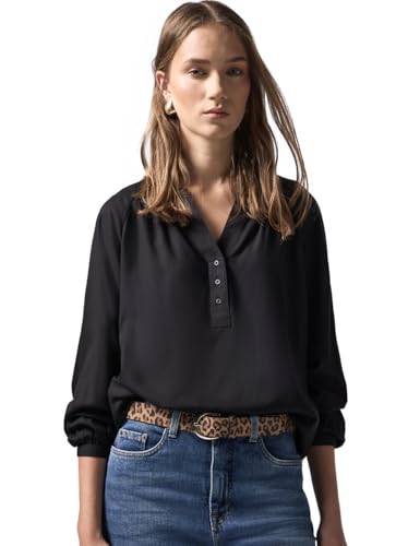 Street One Studio Damen F345143 Raglan-Bluse In Unifarbe, Schwarz, 40 EU Street One Studio Damen F345143 Raglan-Bluse In Unifarbe, Schwarz, 40 EU von Street One Studio