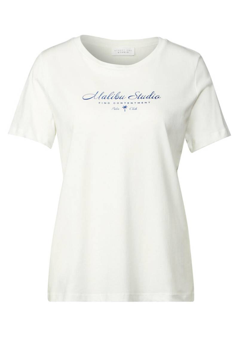 Street One Studio - Shirt mit Folienwording weiß - Gr. - 40 von Street One Studio