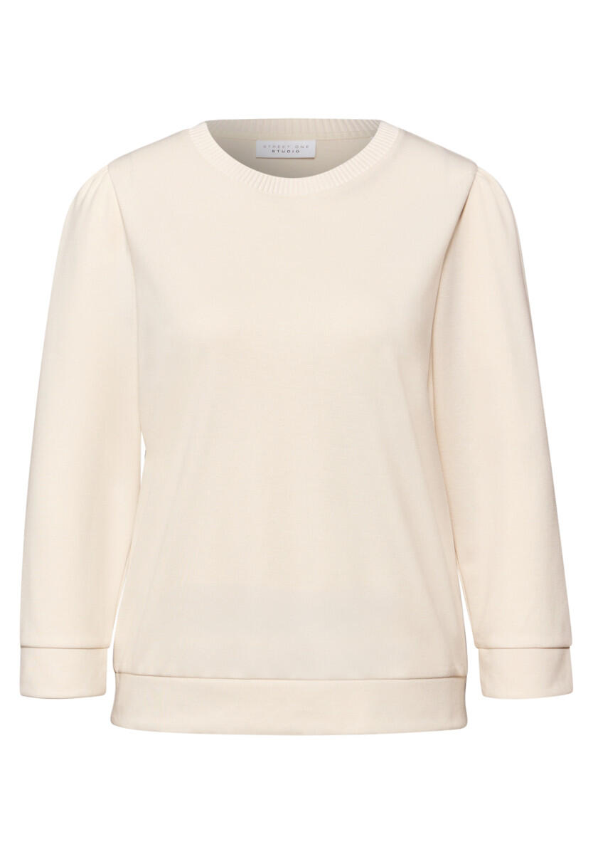 Street One Studio - Shirt mit Raffung beige - Gr. - 40 von Street One Studio