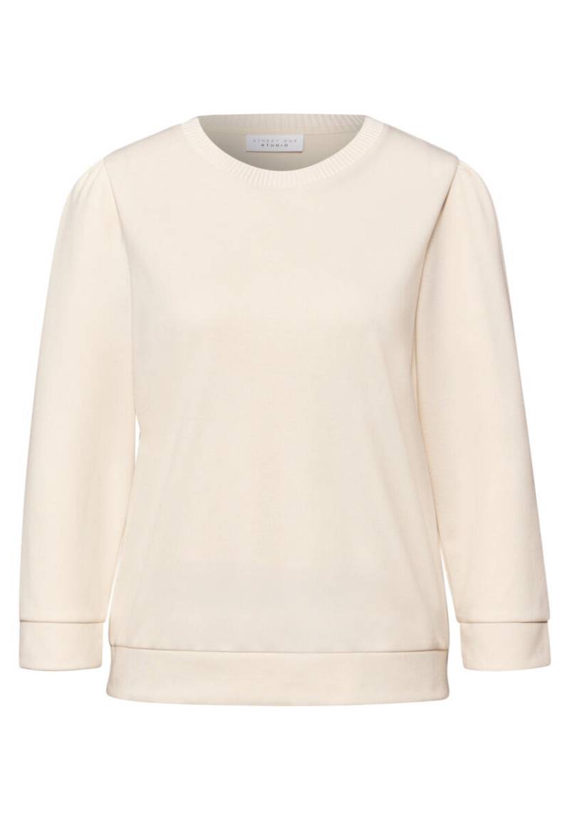 Street One Studio - Shirt mit Raffung beige - Gr. - 40 von Street One Studio