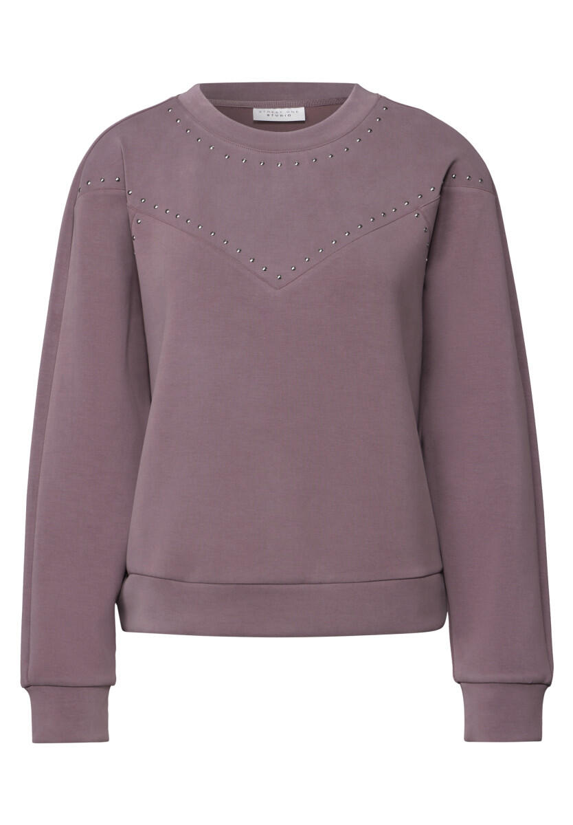 Street One Studio - Silk-Look Shirt mit Nieten lila - Gr. - 42 von Street One Studio