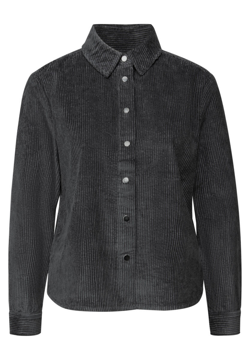 Street One Studio - Softe Cord Hemdbluse grau - Gr. - 46 von Street One Studio