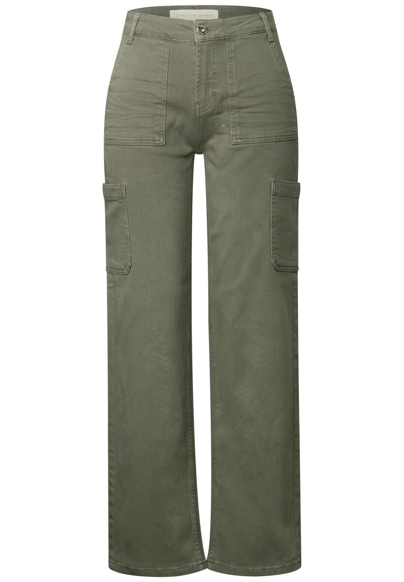 Street One Studio - Straight Leg Cargo Hose grün - Gr. - 32/30 von Street One Studio
