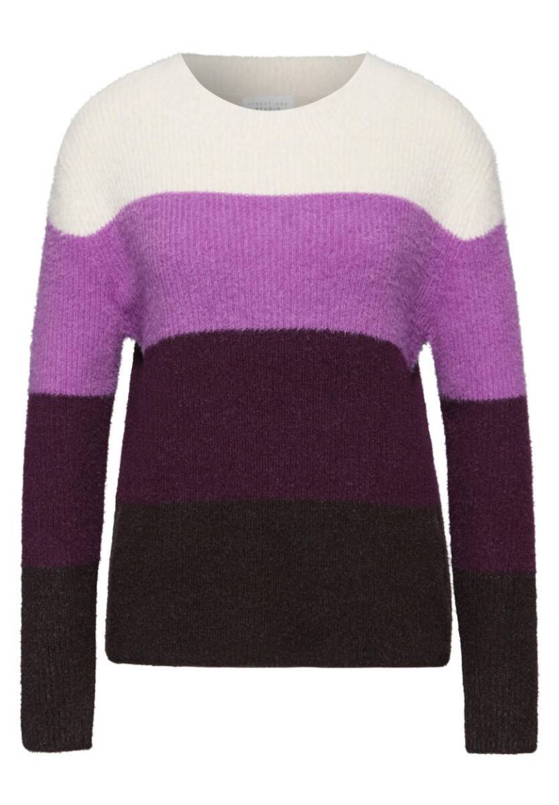 Street One Studio - Streifen Federgarnpullover beige - Gr. - 38 von Street One Studio