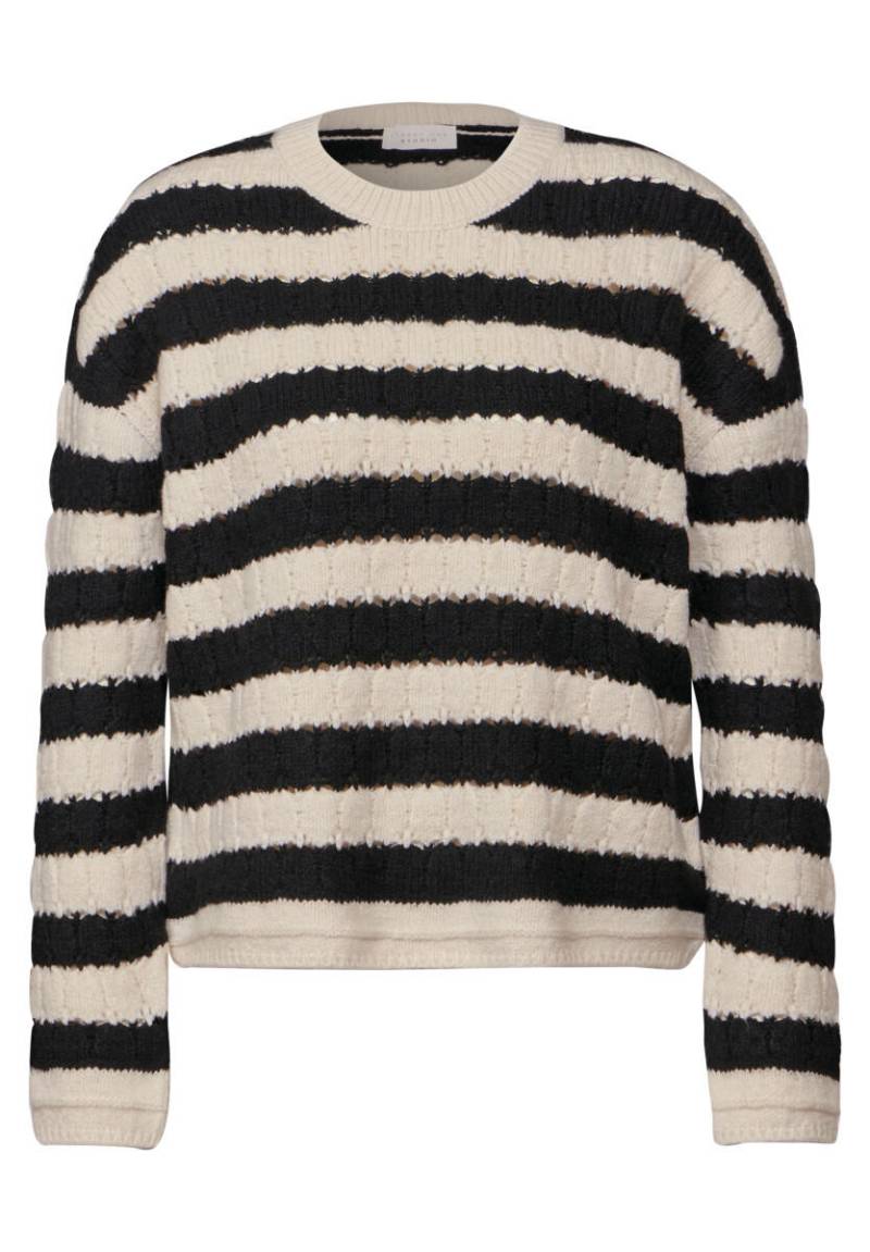 Street One Studio - Strukturpullover beige/schwarz - Gr. - 44 von Street One Studio