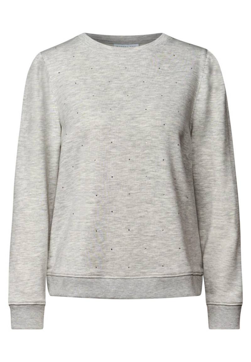 Street One Studio - Sweater mit Schmucksteinen grau - Gr. - 40 von Street One Studio