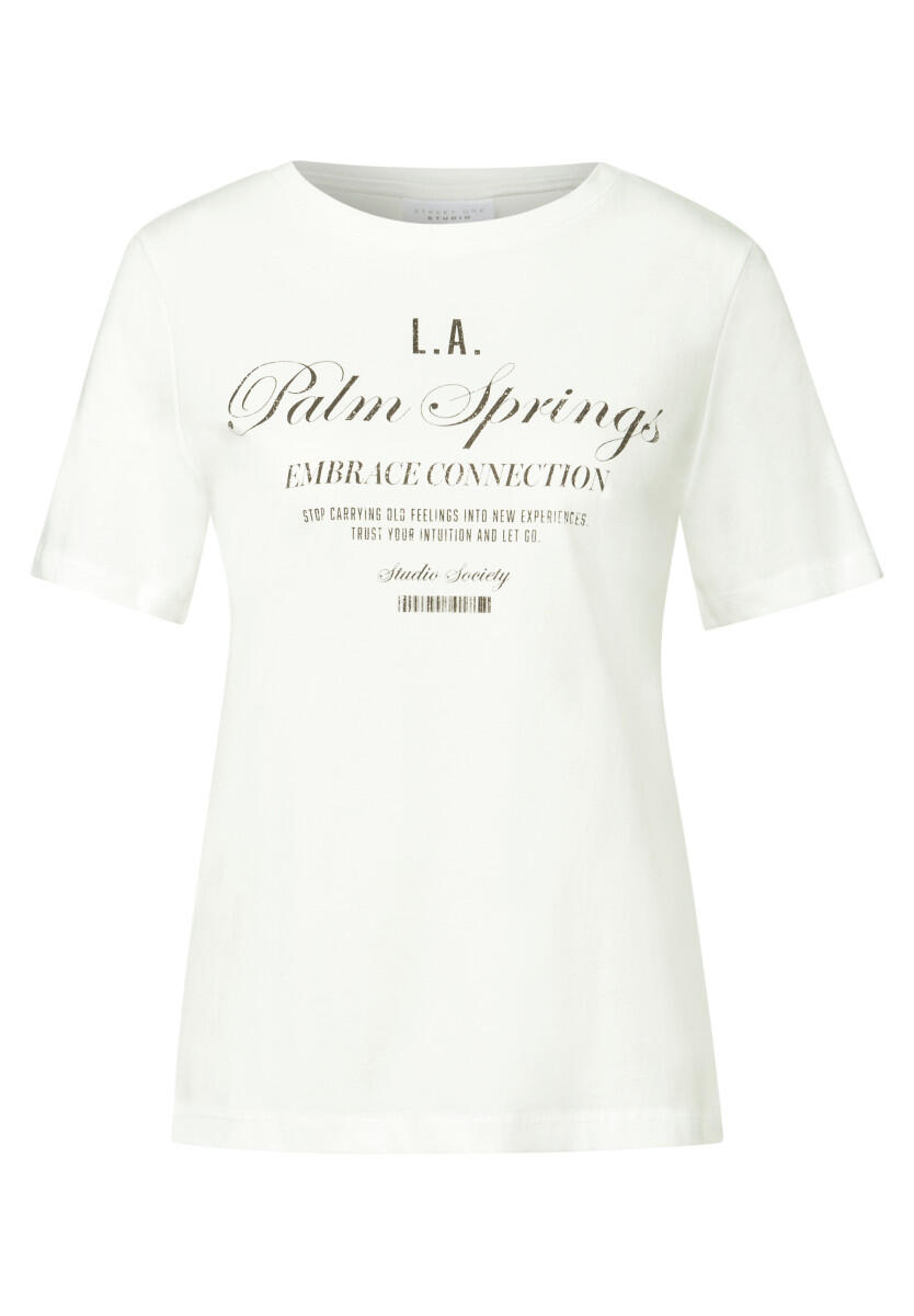 Street One Studio - T-Shirt mit Wording weiß - Gr. - 36 von Street One Studio